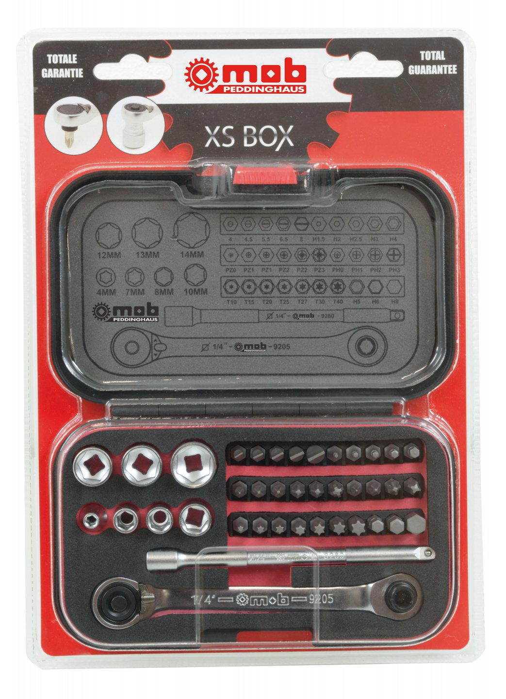 Socket set - xs box - 39 pieces, 1/4'' 09
