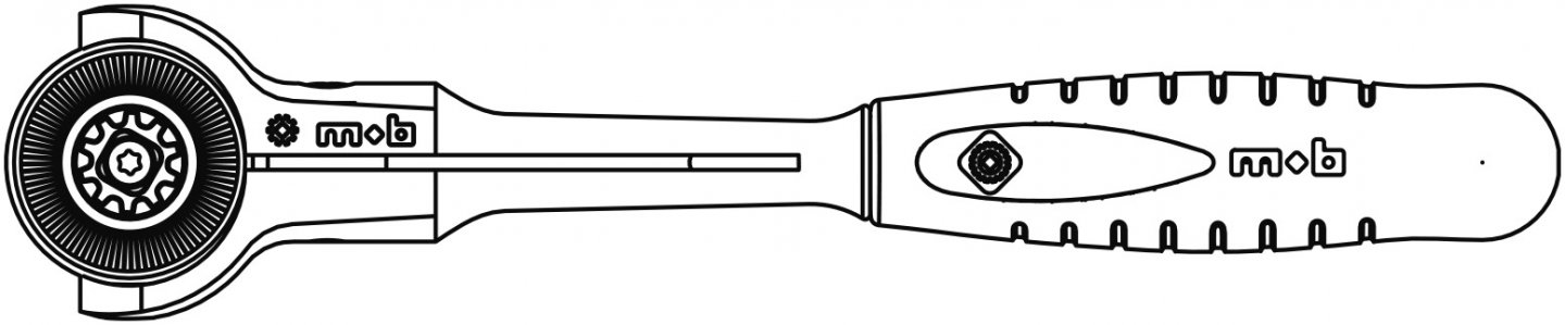 Swivel head ratchet set - 1/4'' - 46 pieces in fusion box 02