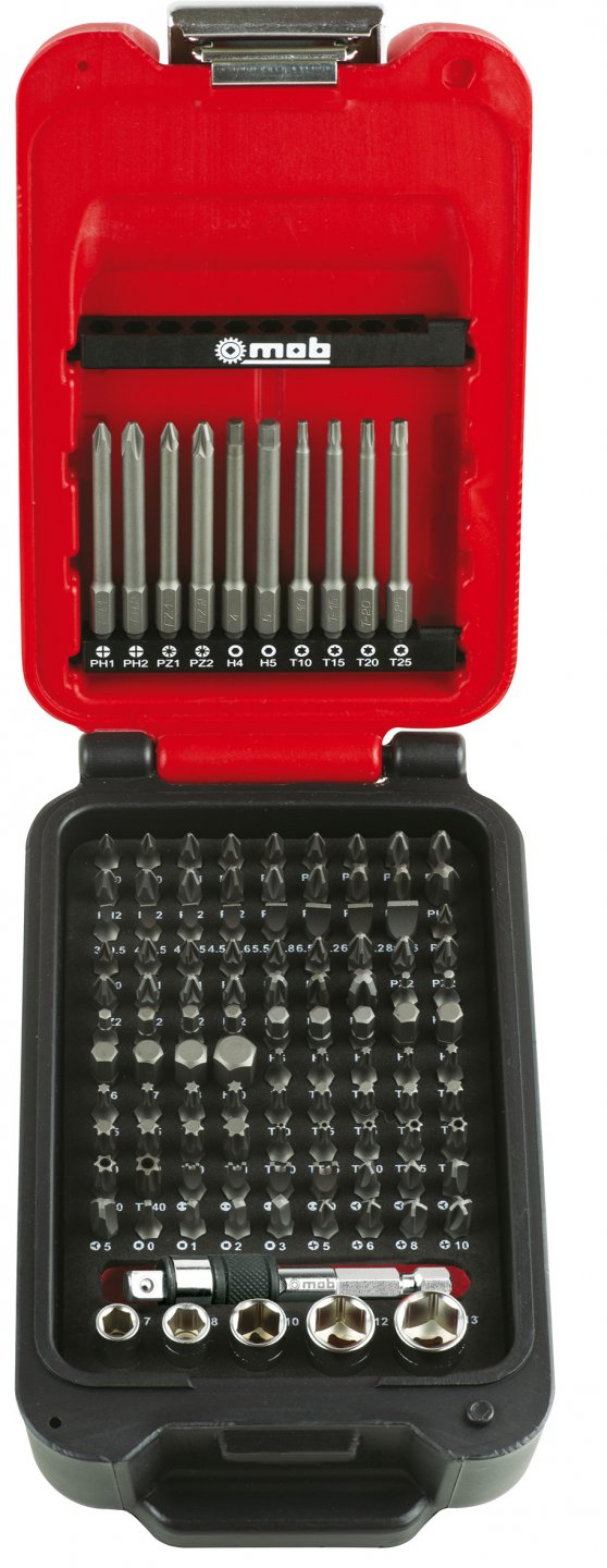 2 in 1 bits composition with 2 in 1 adapter, 115 pieces