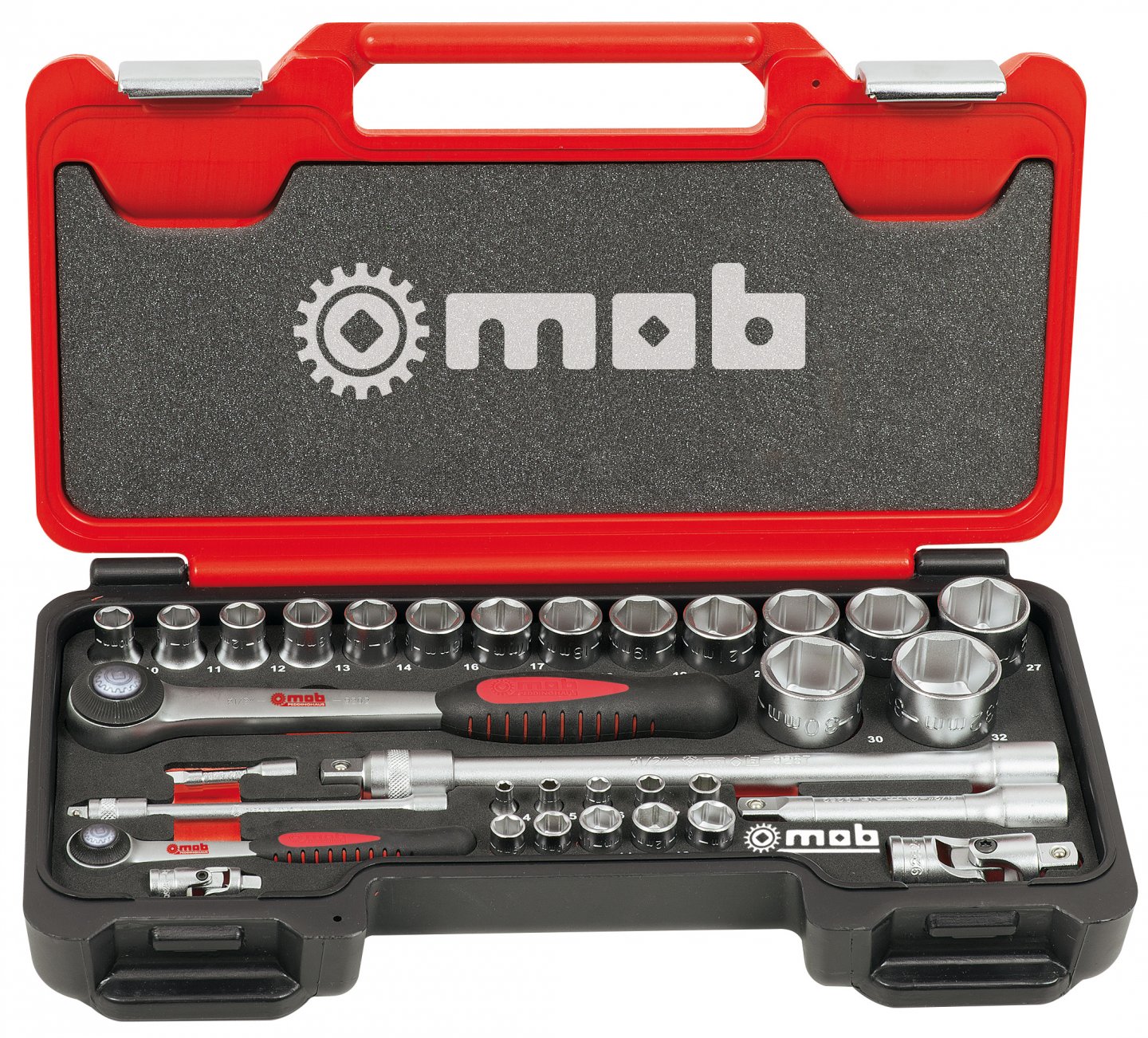 Box set in plastic box 1/4''-1/2'' 33 pieces