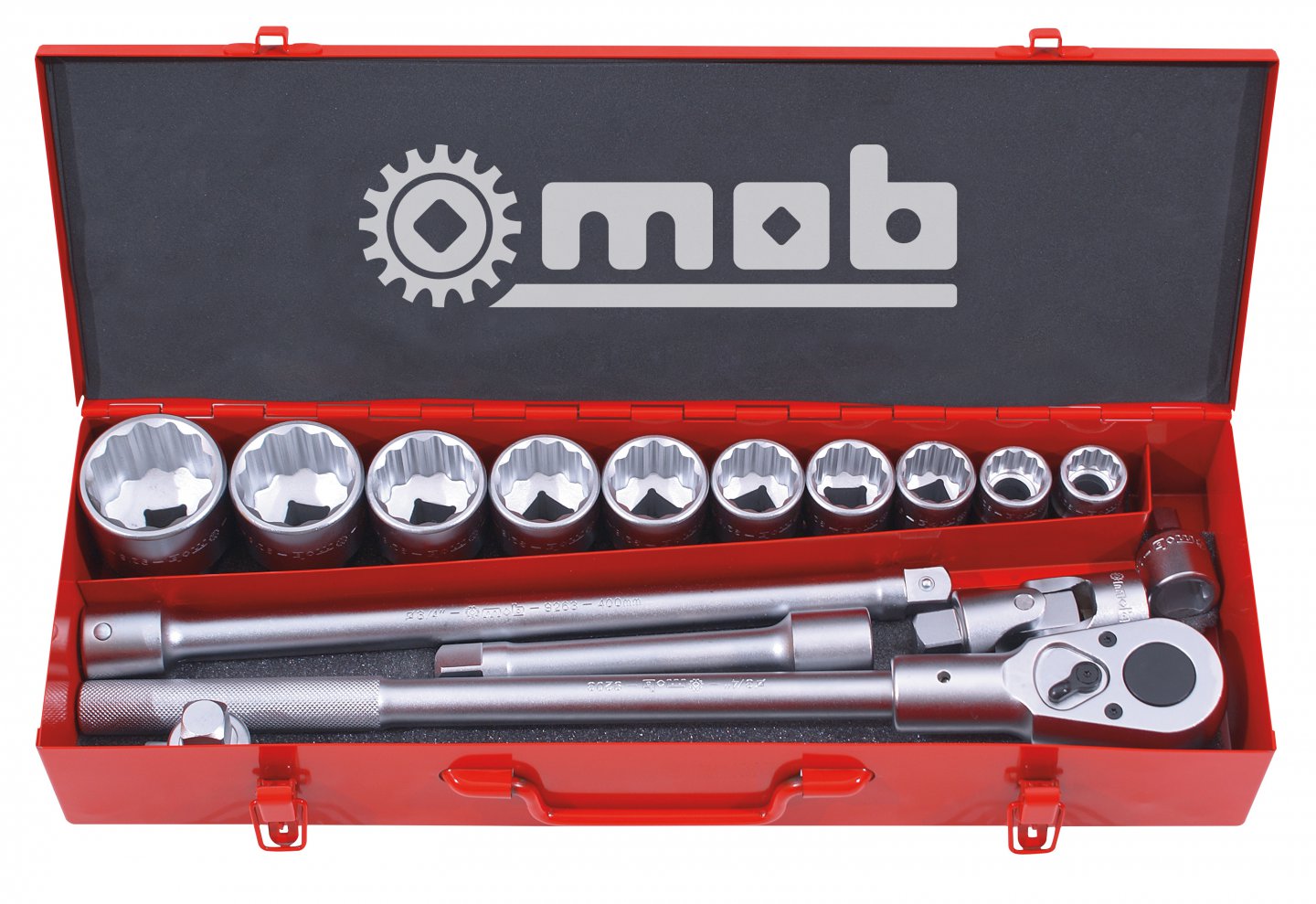 Sets in metalbox 3/4'' 16 pieces, 12 sides