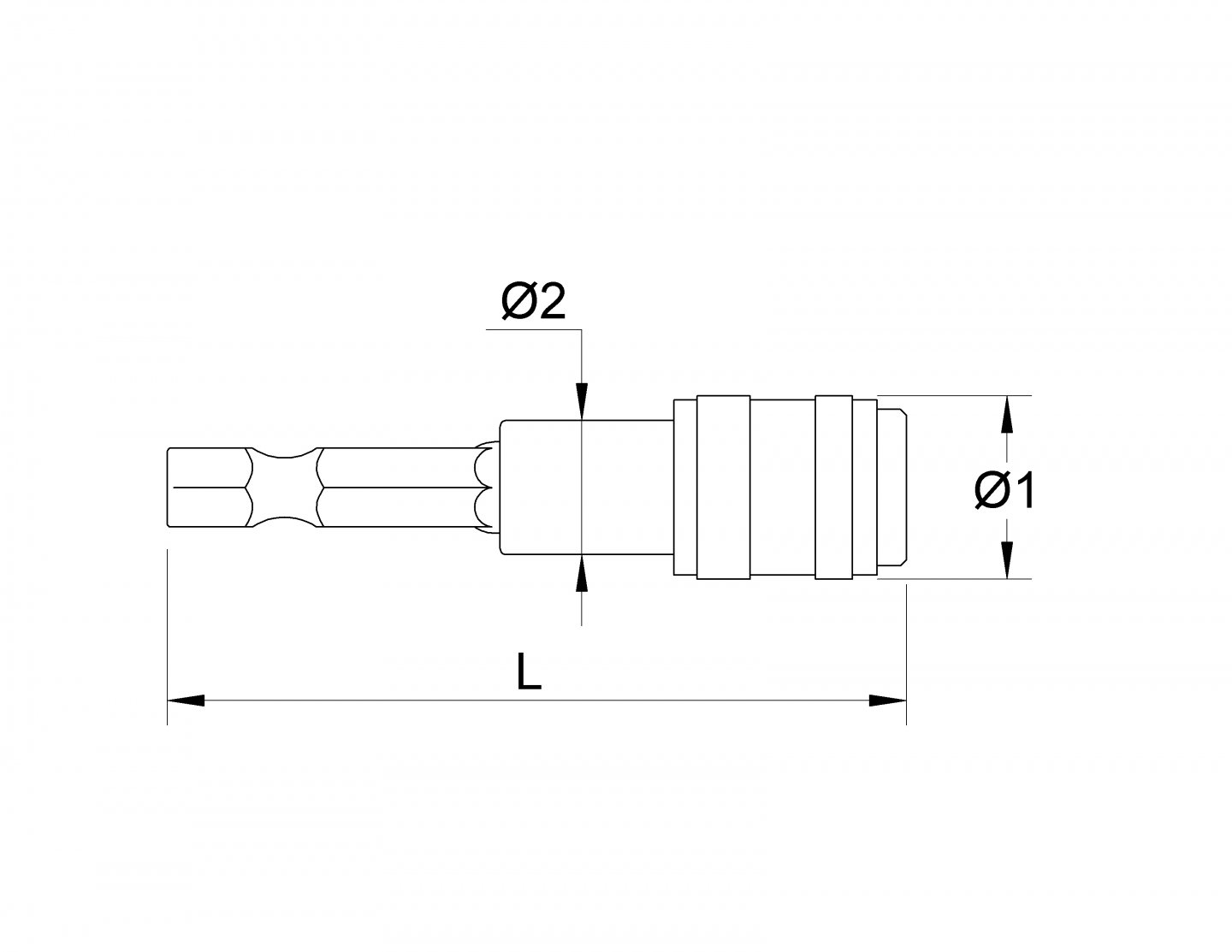 Magnetic bit holder 1/4 - e6,3 autolock 02