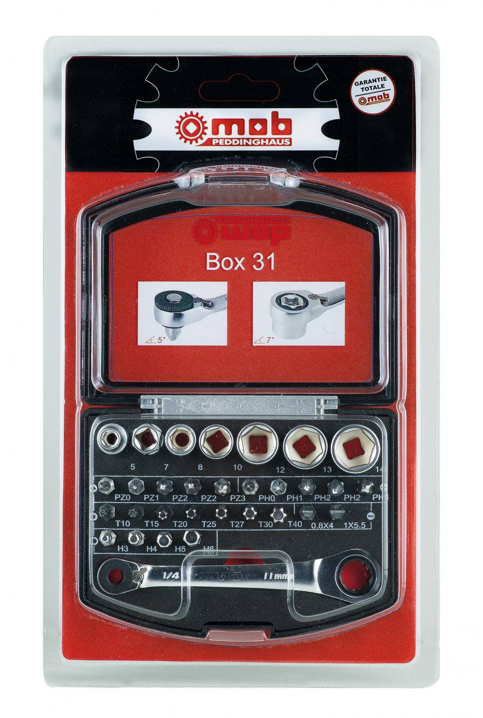 Socket set - 31 pieces, 1/4'' 02