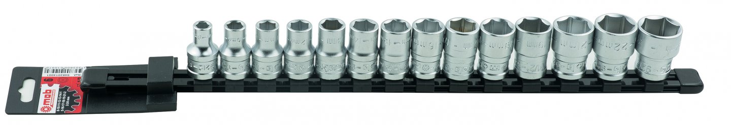 6-point socket set, 8 pieces, 1/2''