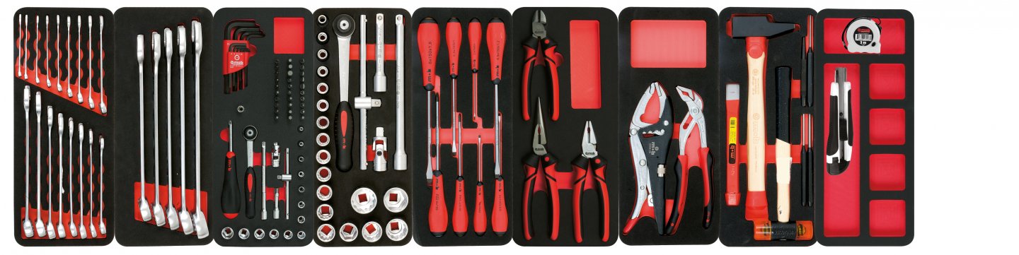 Tool trolley with 126 tools set 02