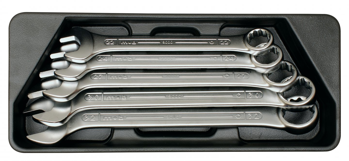 Unit with 5 combination spanners