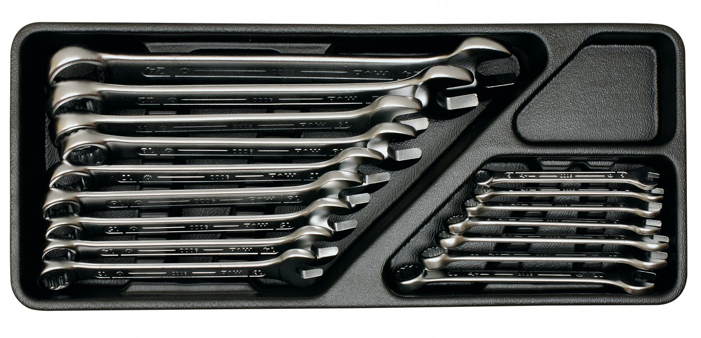 Unit with 16 combination spanners