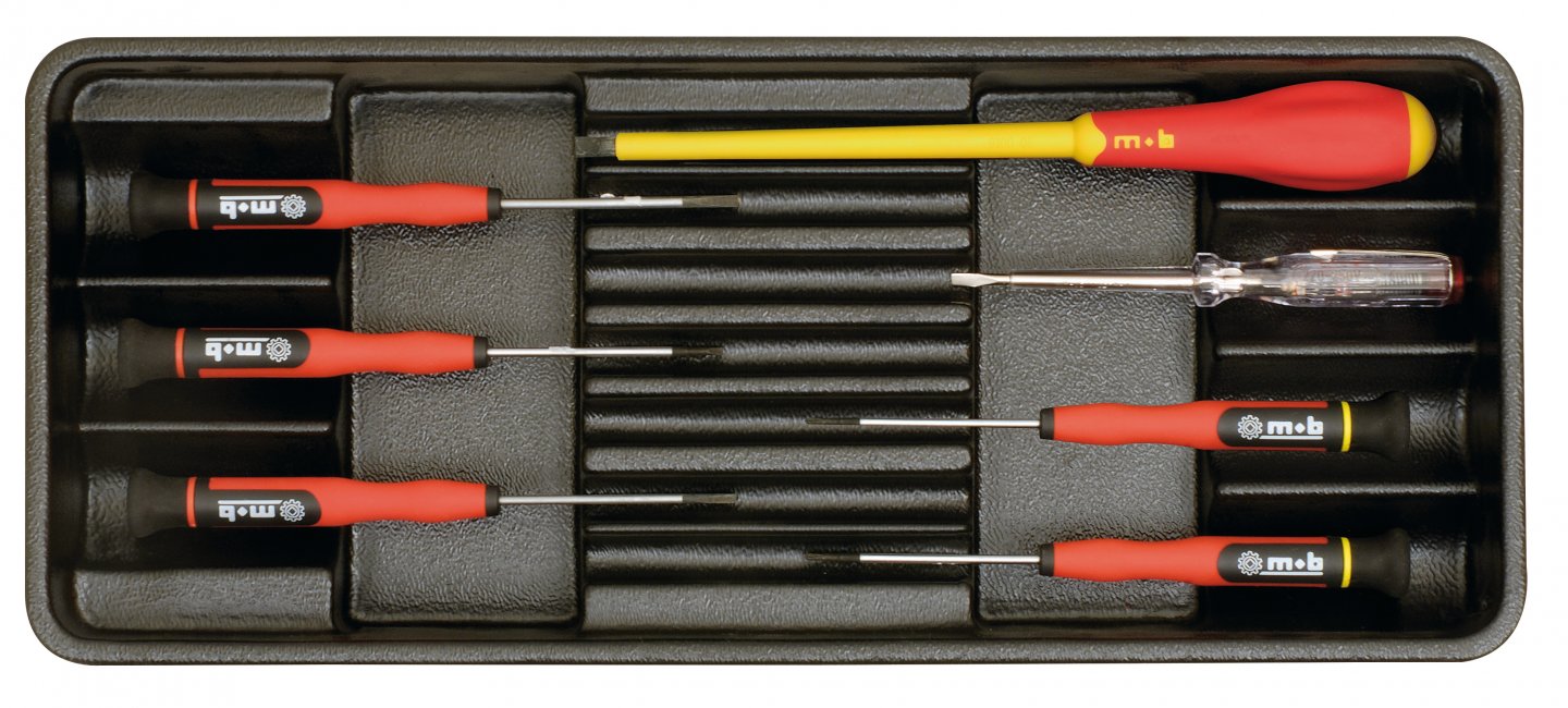 Unit with 7 precision screwdrivers