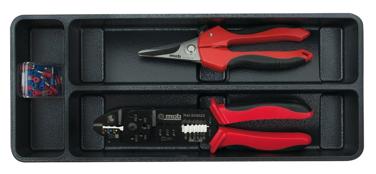 Unit of crimping plier+all-purpose shears