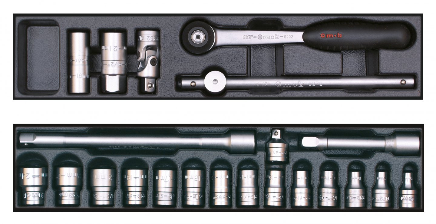 Unit with sockets, 450 mm