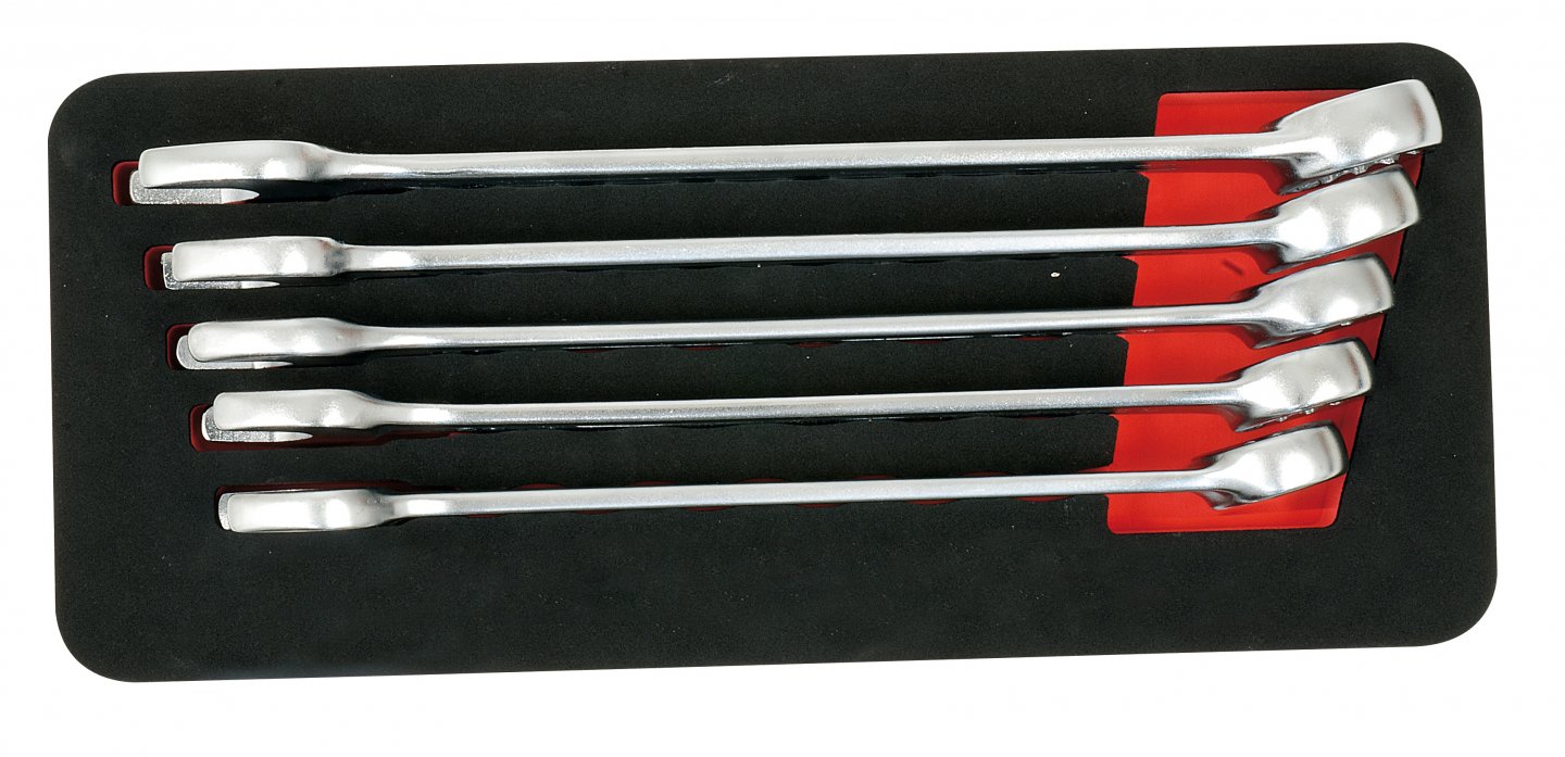 Foam insert unit with 5 combination spanners