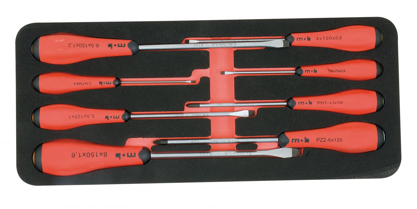 Foam unit of screwdrivers