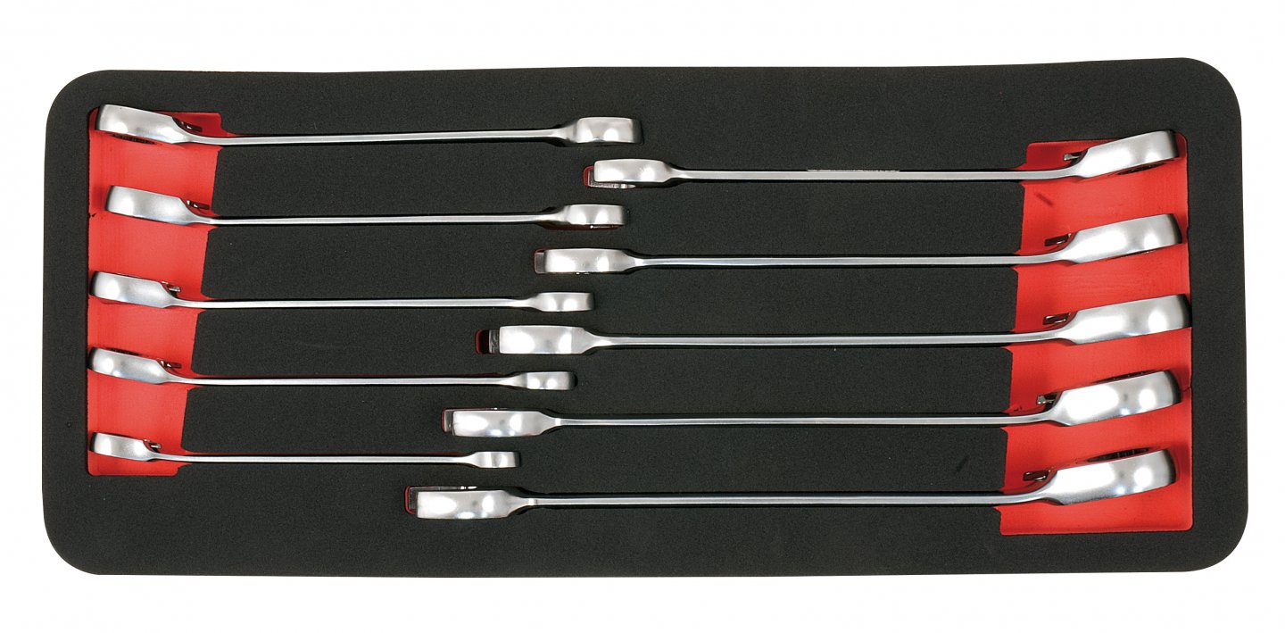 Foam insert unit with 10 combination spanners