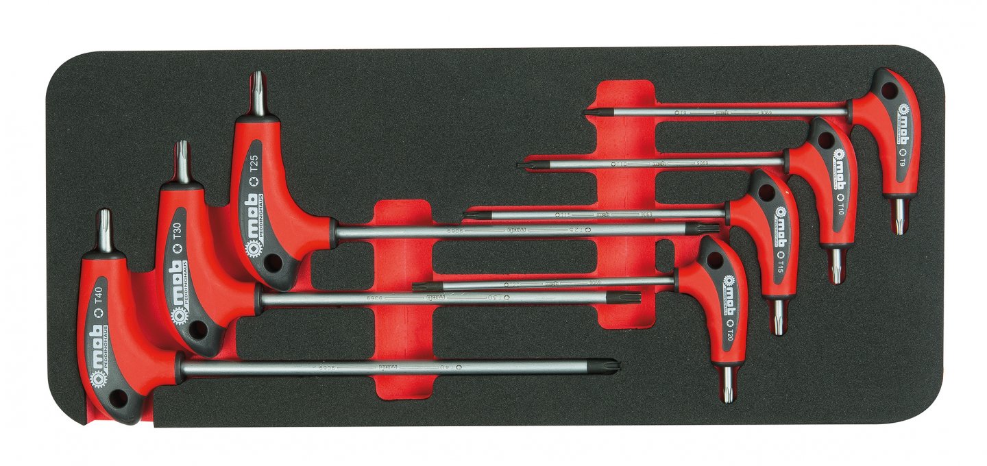 T-handle hex key set, 8 pieces