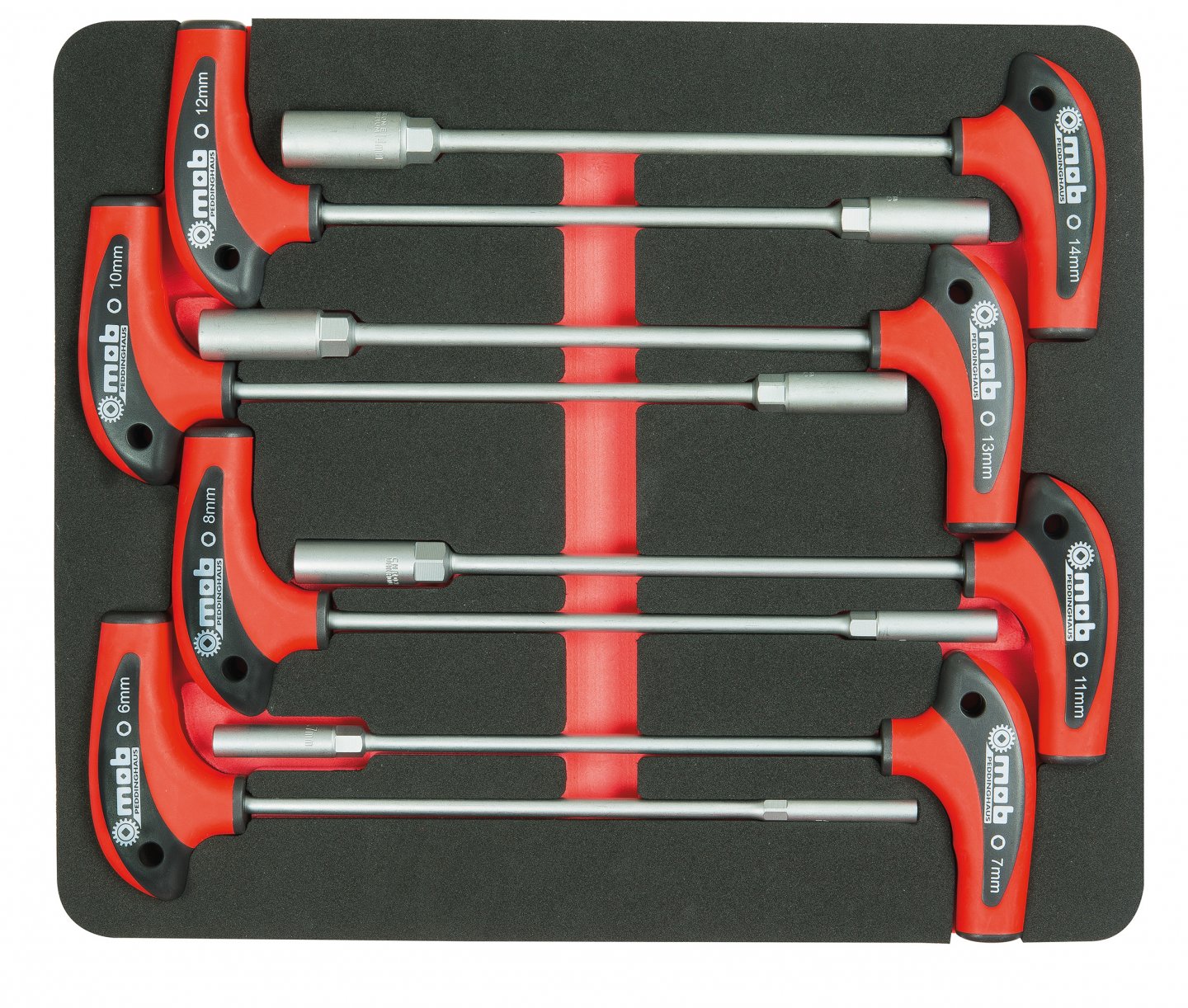 Screwdriver set with t-handles und sockets, 8 pieces