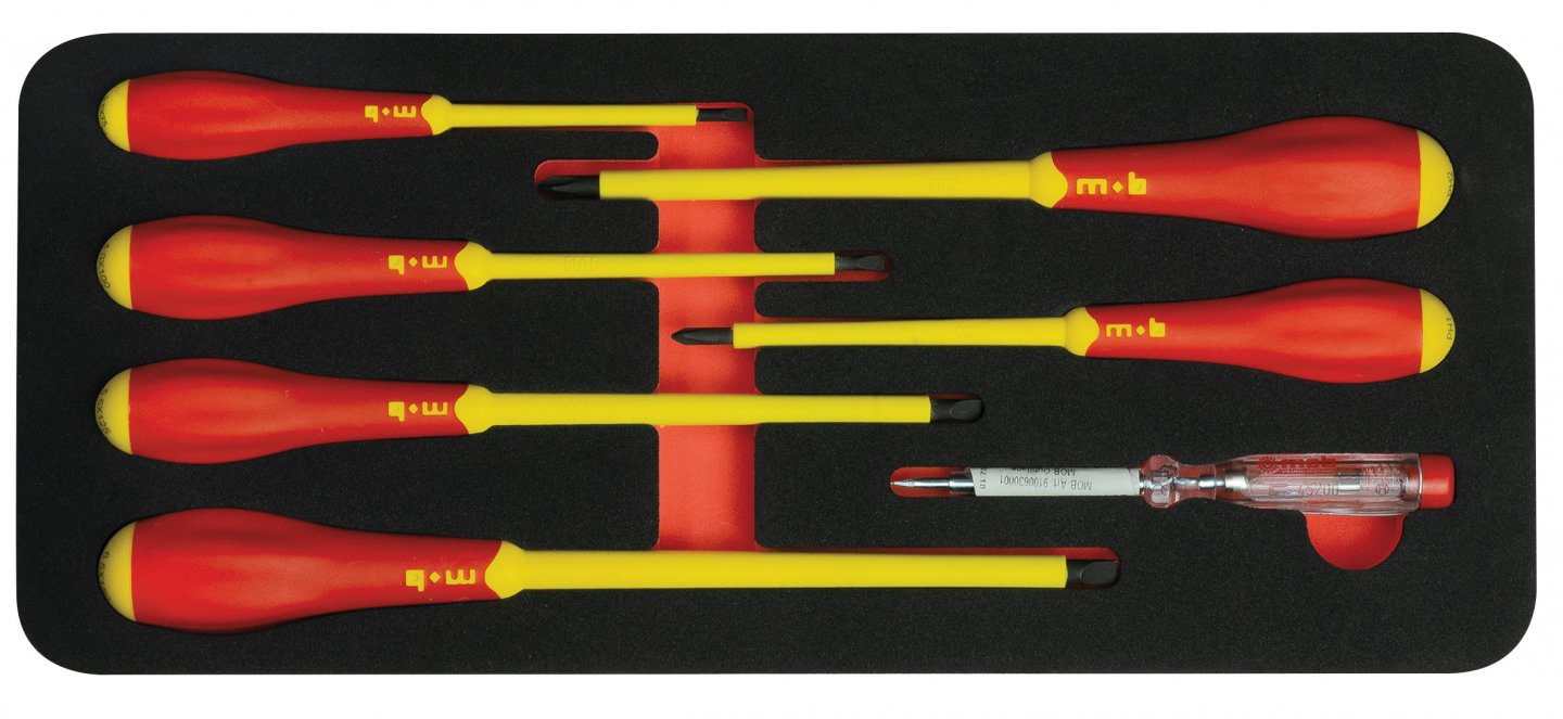 Foam insert unit with screwdrivers