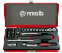 29 pieces 6 sides 1/4'' set in strong metal box