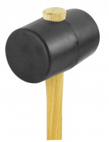 Rubber sledgehammer - hard - 1 kg - 85 mm - ash handle 800 mm - 90 shore 03