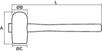 Rubber mallet - half-round 03