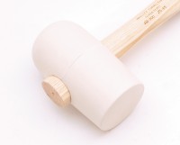 Rubber mallet - half-round - white 03