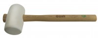 Rubber mallet - half-round - white