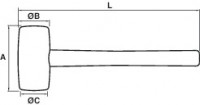Universal wooden mallet 03