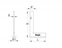 Flanged precision square, class i, 1/50 02