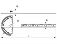 Protractor with depth gauge scale 02