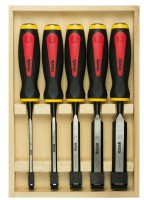 Chisel set - 5 pieces - tri-material handle 02