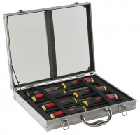 Chisel set - 6 pieces - in aluminium case