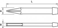Engineer's pointed chisel 02