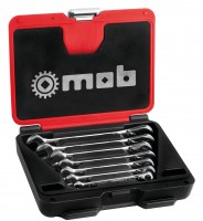 Fusion box - ratcheting combination spanner set, 7 pieces