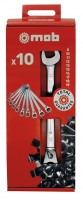 Ratcheting combination spanner set in display box 03