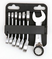 Compact' ratcheting combination spanner set, short version