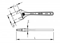 Adjustable spanners, chrome plated 02