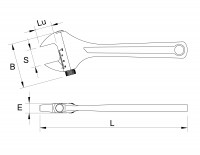 Adjustable spanner, spanish pattern 02