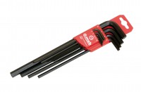 Hex key set, long, 9 pieces