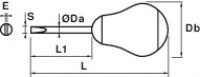 Slotted screwdrivers - extra short 02