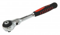 Ratchet with swivel head, 1/4