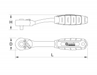 Classic reversible ratchet 1/2'' 02