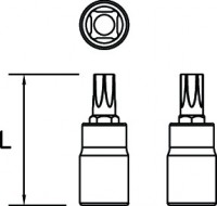 Torx screwdriver socket 1/2'' 02