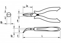 Bent half round nose pliers 02
