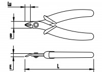Diagonal cutting nippers, box joint 02