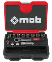 Push-through ratchet set, 14 pieces, in fusion box