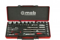Combi-set in metalbox 1/4''-1/2'' 52 pieces - life end planned
