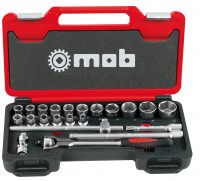 Ratchet set in fusion box, 22 pieces, 1/2''