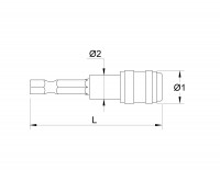Magnetic bit holder 1/4 - e6,3 autolock 02