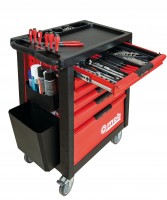 Proliner tool trolley with 6 drawers - red 06
