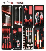 Tool trolley with 126 tools set 03