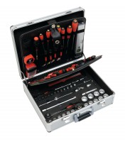 Aluminium case, 125 pieces